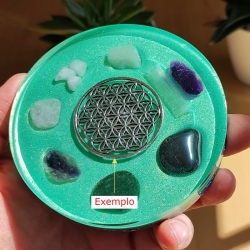 Flor da Vida dourada (3un) mandala geometria sagrada