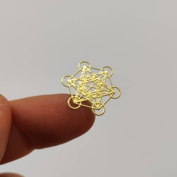 5 Metatron Adesivos metálicos Dourados (5unx2cm) Geometria Sagrada
