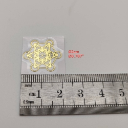 5 Metatron Adesivos metálicos Dourados (5unx2cm) Geometria Sagrada