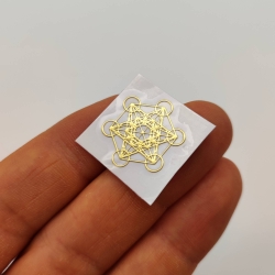 5 Metatron Adesivos metálicos Dourados (5unx2cm) Geometria Sagrada