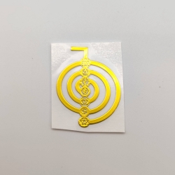 5 Chokurei Adesivos metálicos Dourados (5unx3.6cm) Geometria Sagrada