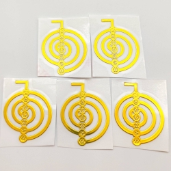5 Chokurei Adesivos metálicos Dourados (5unx3.6cm) Geometria Sagrada