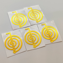 5 Chokurei Adesivos metálicos Dourados (5unx3.6cm) Geometria Sagrada