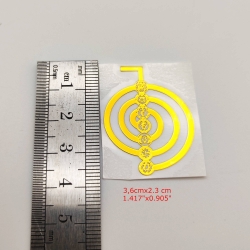 5 Chokurei Adesivos metálicos Dourados (5unx3.6cm) Geometria Sagrada