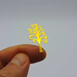 Árvore da Vida Adesivos metálicos Dourados (5un 3x1.8cm) Geometria Sagrada