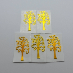 Árvore da Vida Adesivos metálicos Dourados (5un 3x1.8cm) Geometria Sagrada
