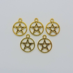 Pentagrama dourado (5un) mandala geometria sagrada