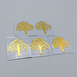 5un Árvore da Vida Adesivos metálicos Dourados (5un 2cm) Geometria Sagrada