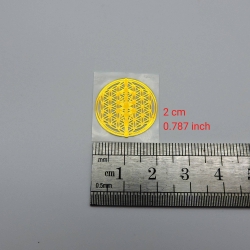 5un Flor da Vida com Árvore da Vida Adesivos metálicos Dourados (5un 2cm) Geometria Sagrada