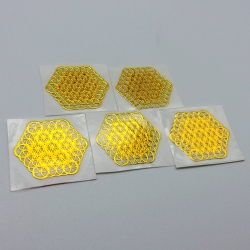 5un Flor da Vida hexagonal Adesivos metálicos Dourados (5un 2cm) Geometria Sagrada