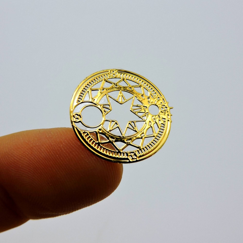 5 Sol, Lua, Estrelas Adesivos metálicos Dourados (5unx2cm) Geometria Sagrada