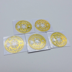 5 Sol, Lua, Estrelas Adesivos metálicos Dourados (5unx2cm) Geometria Sagrada