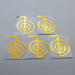 5un*4cm Chokurei Adesivos metálicos Dourados (5unx4cm) Geometria Sagrada