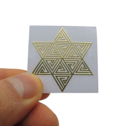 5un*4cm Estrela de David Adesivos metálicos Dourados (5unx4cm) Geometria Sagrada
