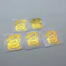 5un*4cm Dragão Adesivos metálicos Dourados (5unx4cm) Geometria Sagrada