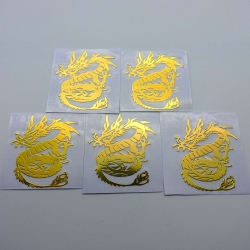 5un*4cm Dragão Adesivos metálicos Dourados (5unx4cm) Geometria Sagrada